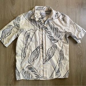 ZARA LEAF PRINT SHIRT Small